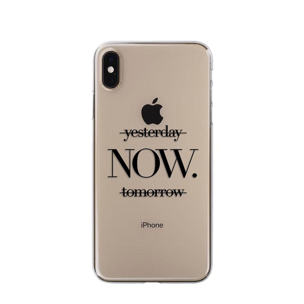 Image of Apfelkiste © - iPhone Xs Max Gummi Case Hülle Ultra Thin Yesterday Now Tomorrow - Transparent bei Apfelkiste.ch