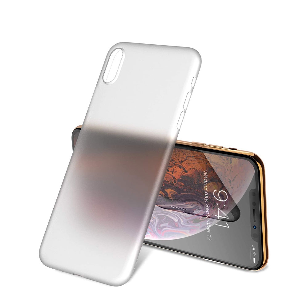 Image of Apfelkiste © - iPhone Xs Max Kunststoff Hülle Case Ultra Thin 0.45 mm - Transparent (Matt) bei Apfelkiste.ch