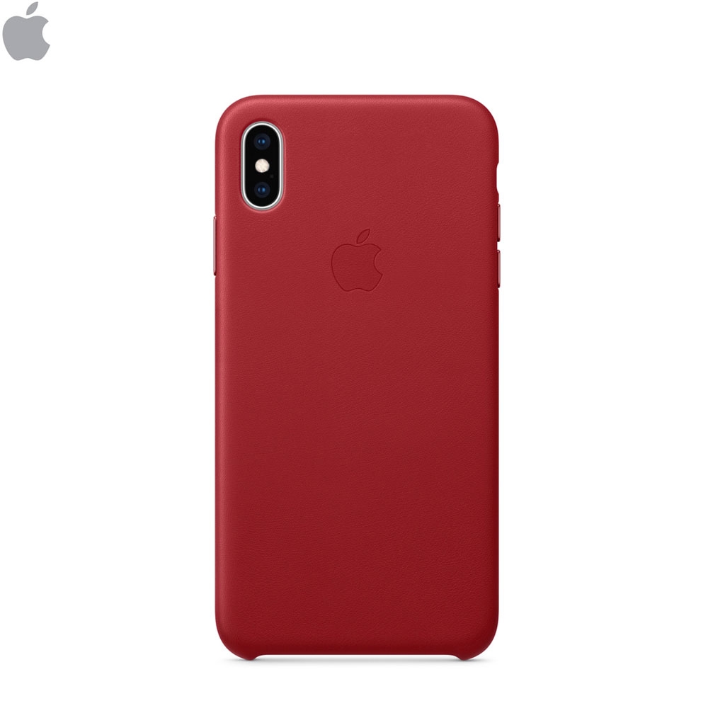 iPhone Xs Max Echtleder Hülle Back Case (MRWQ2ZM/A) - Rot (PRODUCT)RED
