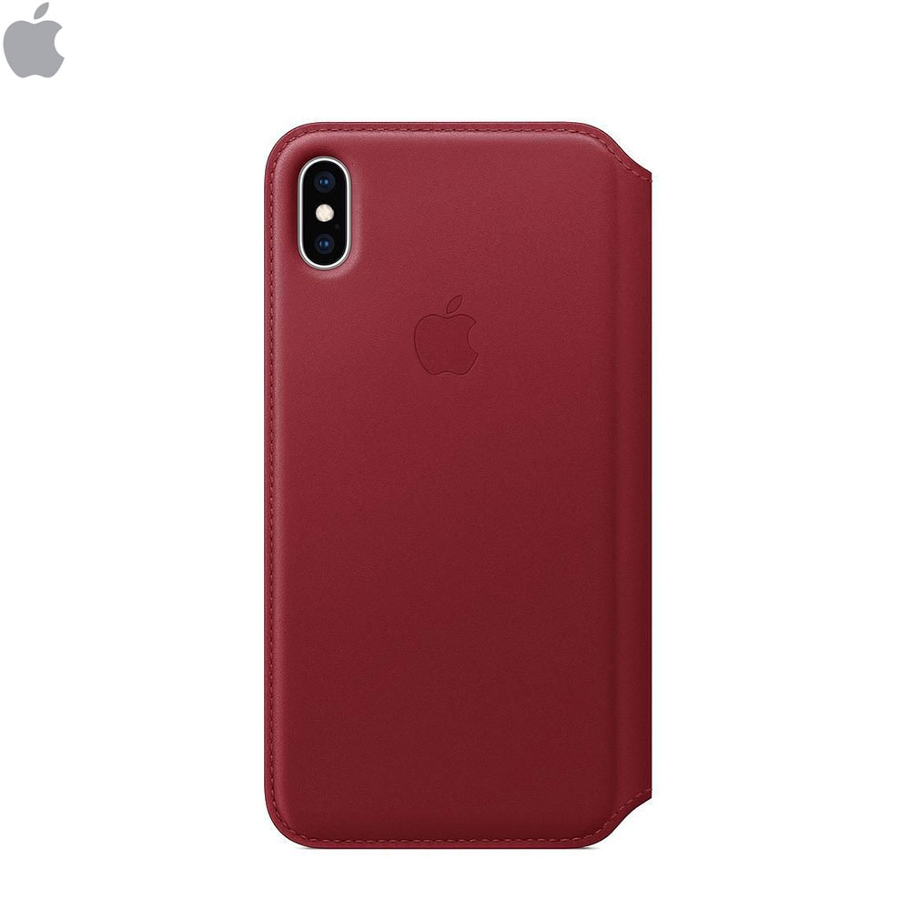 iPhone Xs Max Echtleder Tasche Folio Case (MRX32ZM/A) - Rot (PRODUCT)RED