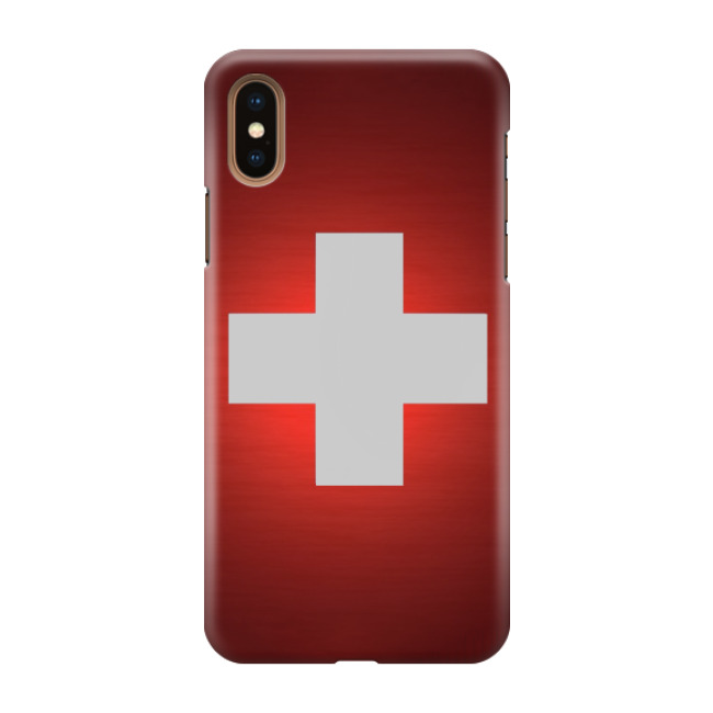 Image of iPhone Xs Max Hardcase Schutzhülle Schweiz Fussball EM 2021 (Euro 2020) - Rot / Weiss bei Apfelkiste.ch