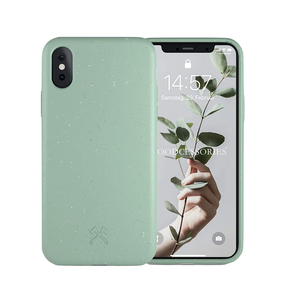 Image of Woodcessories - iPhone Xs / X BioCase Antimikrobielle Schutzhülle Vegan Biologisch Abbaubar (ECO385) - Turtle Green bei Apfelkiste.ch