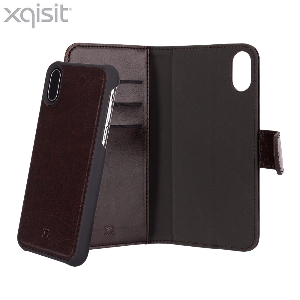 iPhone Xs / X Wallet Magnet Case Leder Tasche Eman (30102) - Braun