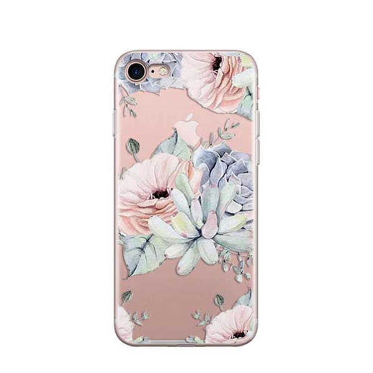 Image of Apfelkiste © - iPhone SE (2022/2020) / 8 / 7 / 6S Gummi Case Hülle Ultra Thin Blumen - Transparent bei Apfelkiste.ch