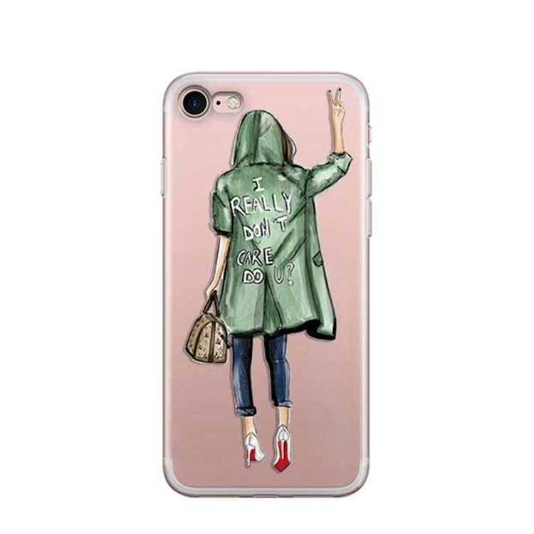 Image of Apfelkiste © - iPhone SE (2022/2020) / 8 / 7 / 6S Gummi Case Hülle Ultra Thin Don't Care - Transparent bei Apfelkiste.ch