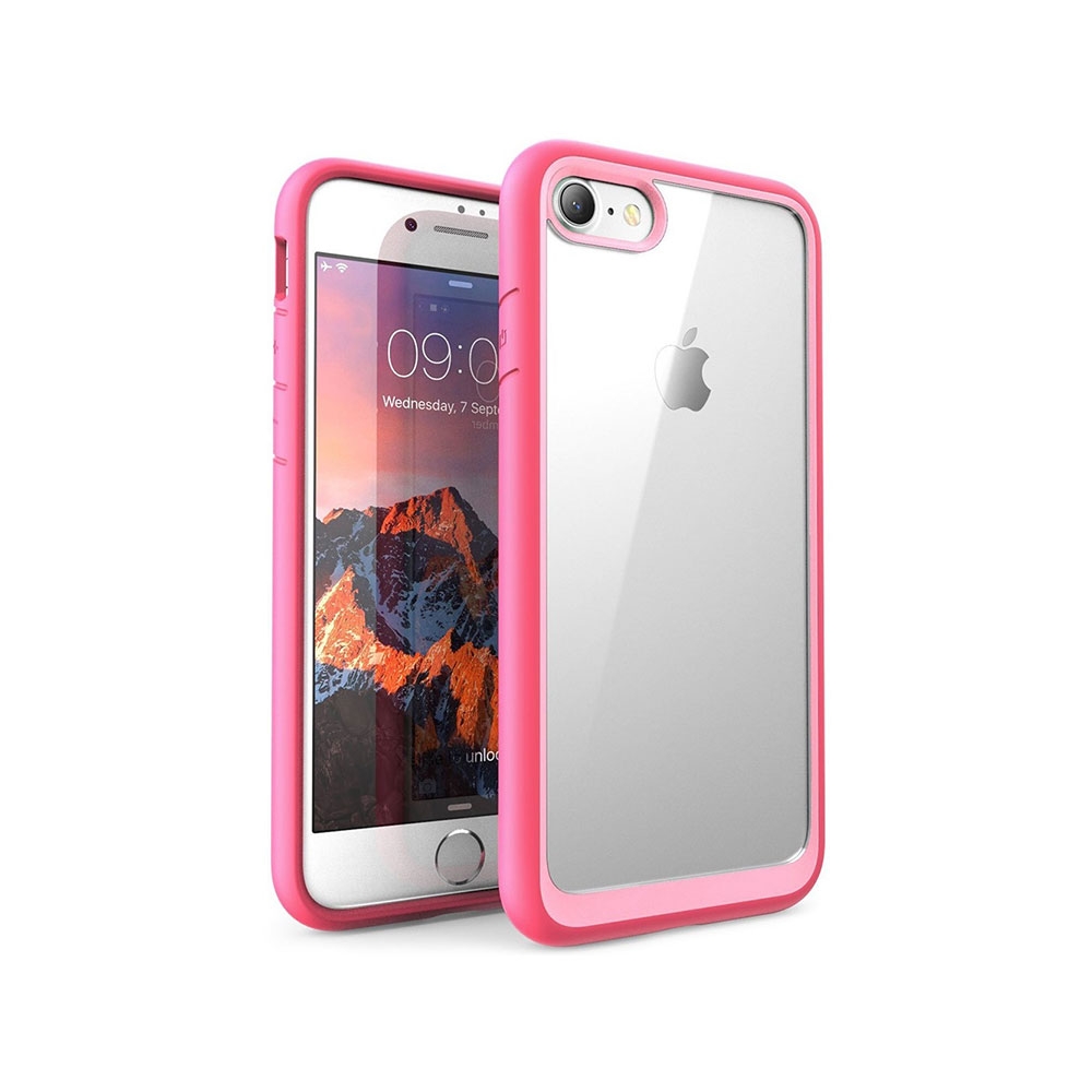 iPhone SE (2020) / 8 / 7 TPU Bumper Hardcase Hülle - Transparent / Pink