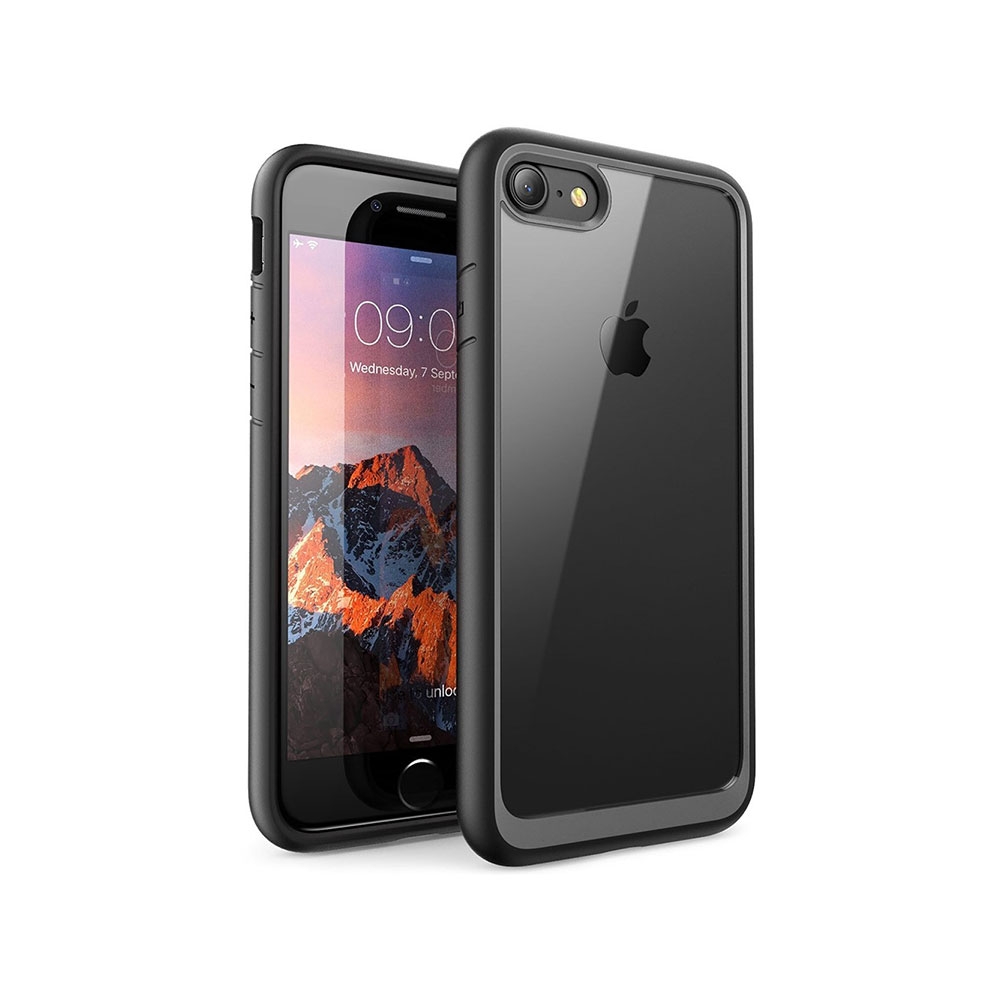 iPhone SE (2020) / 8 / 7 TPU Bumper Hardcase Hülle - Transparent / Schwarz