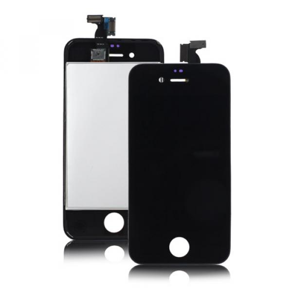 Image of iPhone 4S Retina LCD und Digitizer Front + Staubschutz - Schwarz bei Apfelkiste.ch