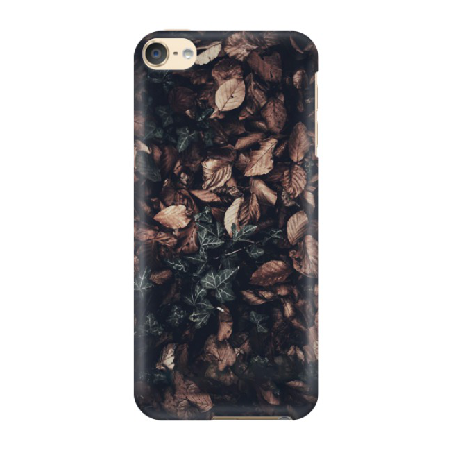 iPod Touch 7 / 6 Hardcase Schutzhülle Efeu Laub - Braun