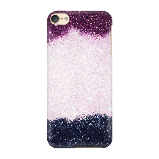 Image of iPod Touch 7 / 6 Hardcase Schutzhülle Glitzer Design - Roségold / Pink / Dunkelblau bei Apfelkiste.ch