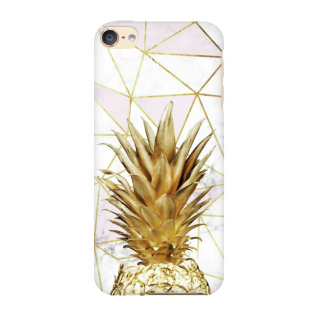 Image of iPod Touch 7 / 6 Hardcase Schutzhülle Marmor Marble Ananas - Gold / Weiss bei Apfelkiste.ch