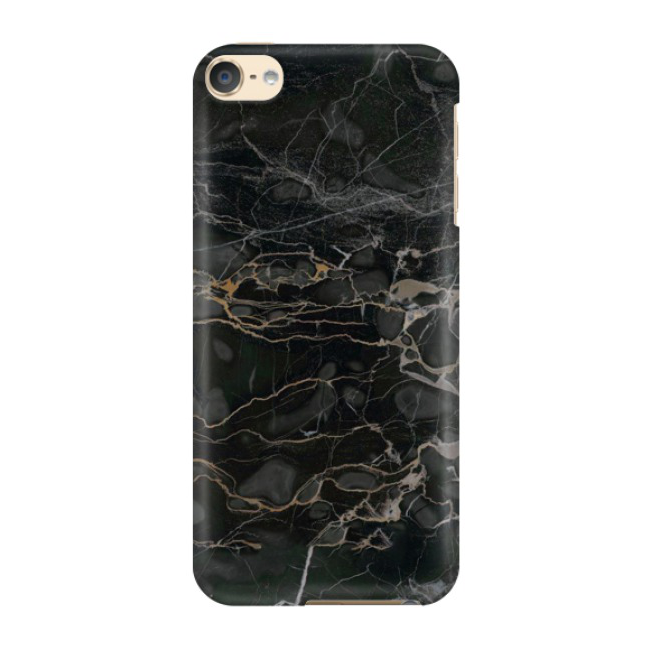 Image of iPod Touch 7 / 6 Hardcase Schutzhülle Marmor Marble - Schwarz / Grau bei Apfelkiste.ch
