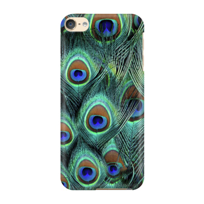 Image of iPod Touch 7 / 6 Hardcase Schutzhülle Pfauenfeder - schwarz bei Apfelkiste.ch