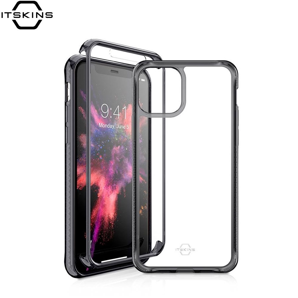 iPhone 11 NANO360 Schutz Hardcase Hülle + Front Cover (Fallschutz 1 Meter) - Transparent / Schwarz