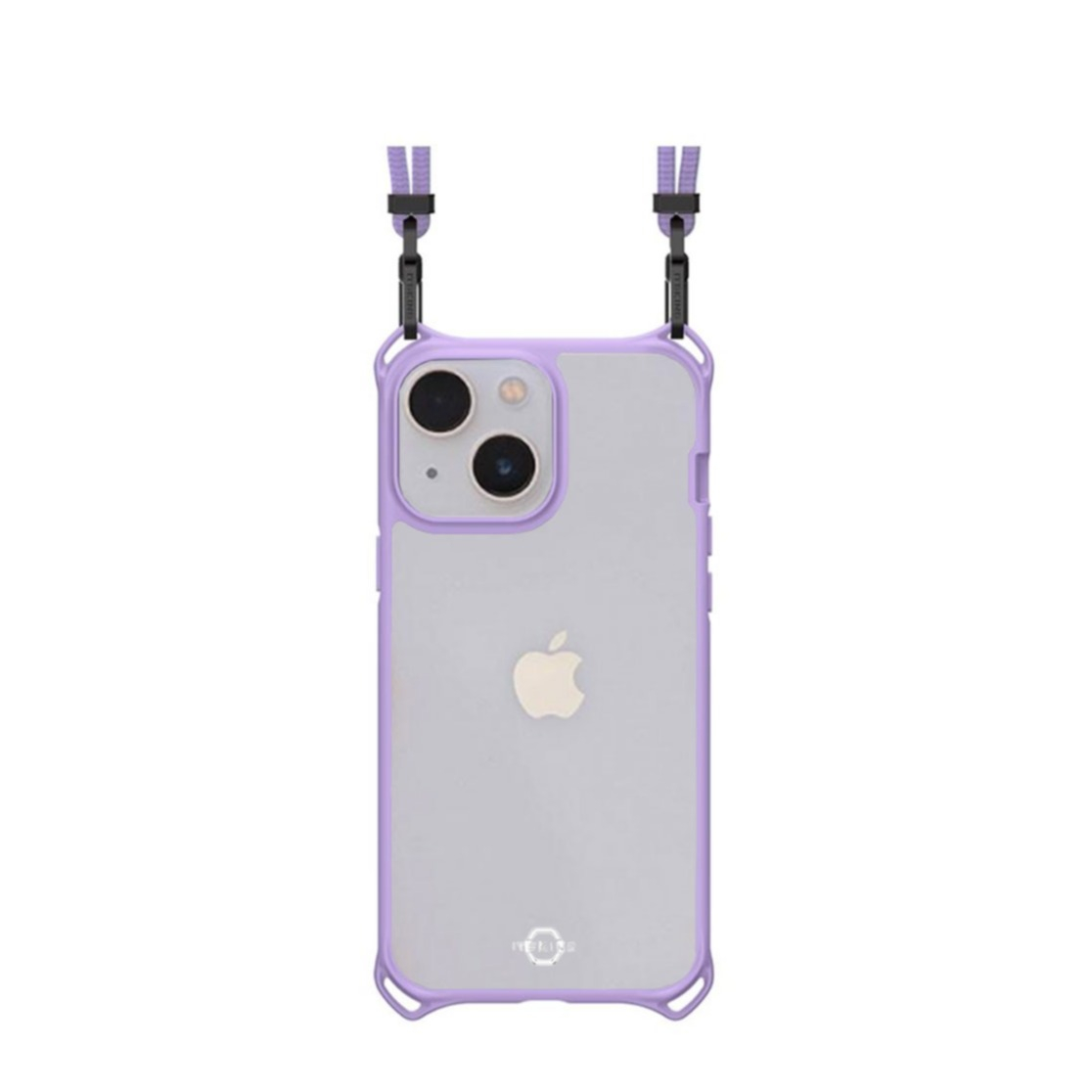 Image of ITSkins - iPhone 13 Hybrid Sling Antimikrobielle Necklace Schutz Hardcase Hülle (Fallschutz 3 Meter) - Lila / Transparent bei Apfelkiste.ch