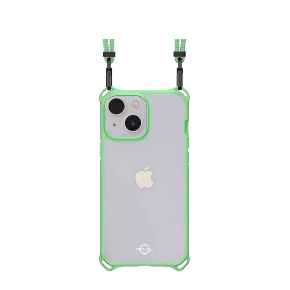 Image of ITSkins - iPhone 13 Mini / 12 Mini Hybrid Sling Antimikrobielle Necklace Schutz Hardcase Hülle (Fallschutz 3 Meter) - Grün / Transparent bei Apfelkiste.ch