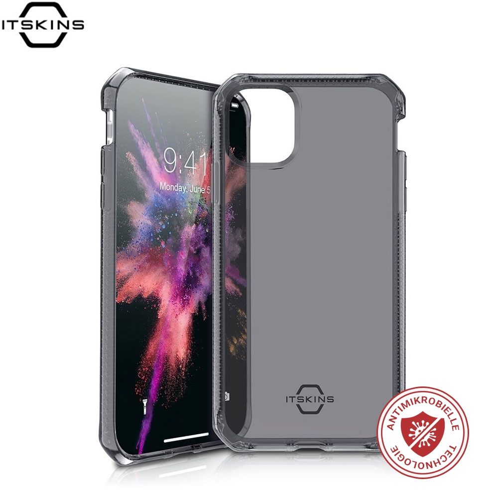 iPhone 11 Pro Spectrum Clear Antimikrobielle Schutz Hardcase Hülle (Fallschutz 2 Meter) - Transparent / Schwarz