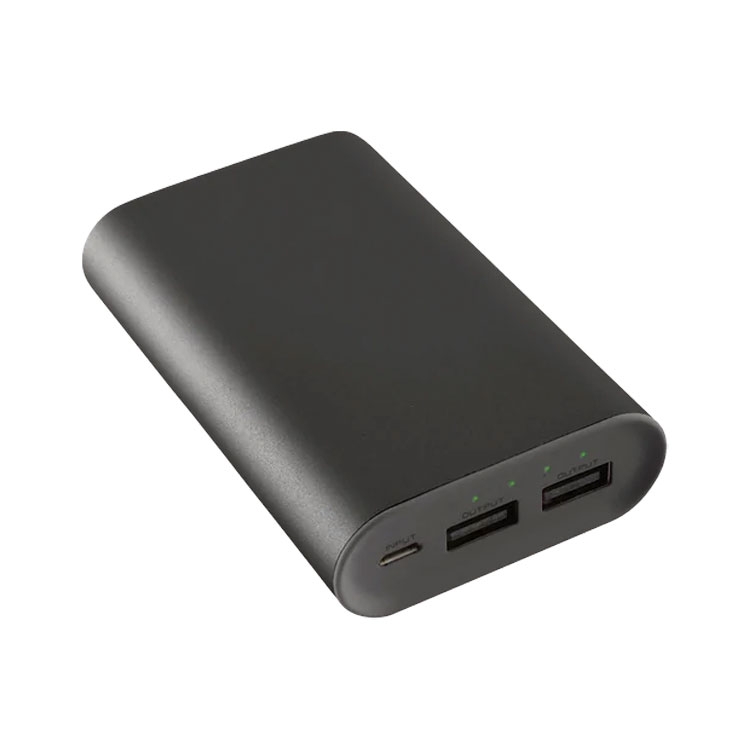 (2A) 6000mAh Dual USB Aluminium Power Bank Ladegerät (YXBA6000UM01) - Schwarz