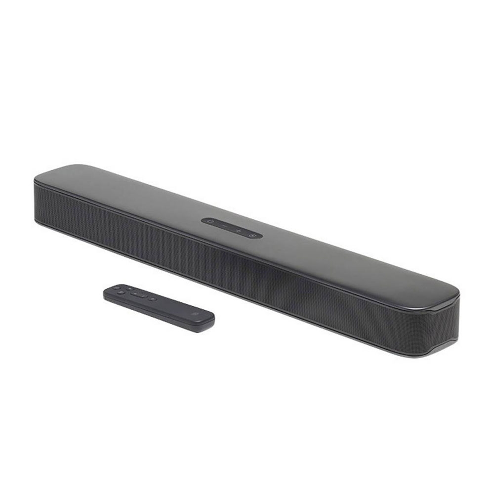 Image of JBL - Bar 2.0 All-in-One Kompakte 80W Bluetooth 2 Kanal Surround Soundbar mit HDMI / Toslink + Fernbedienung / Halterung (JBLBAR20AIOBLKEP) - Schwarz bei Apfelkiste.ch