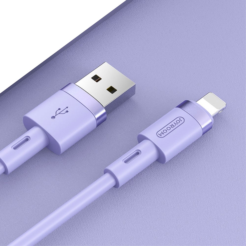 Image of Joyroom - (1.2m) 2.4A Lightning auf USB A Kevlar® Schnellladekabel Datenkabel Silikon - Lila bei Apfelkiste.ch