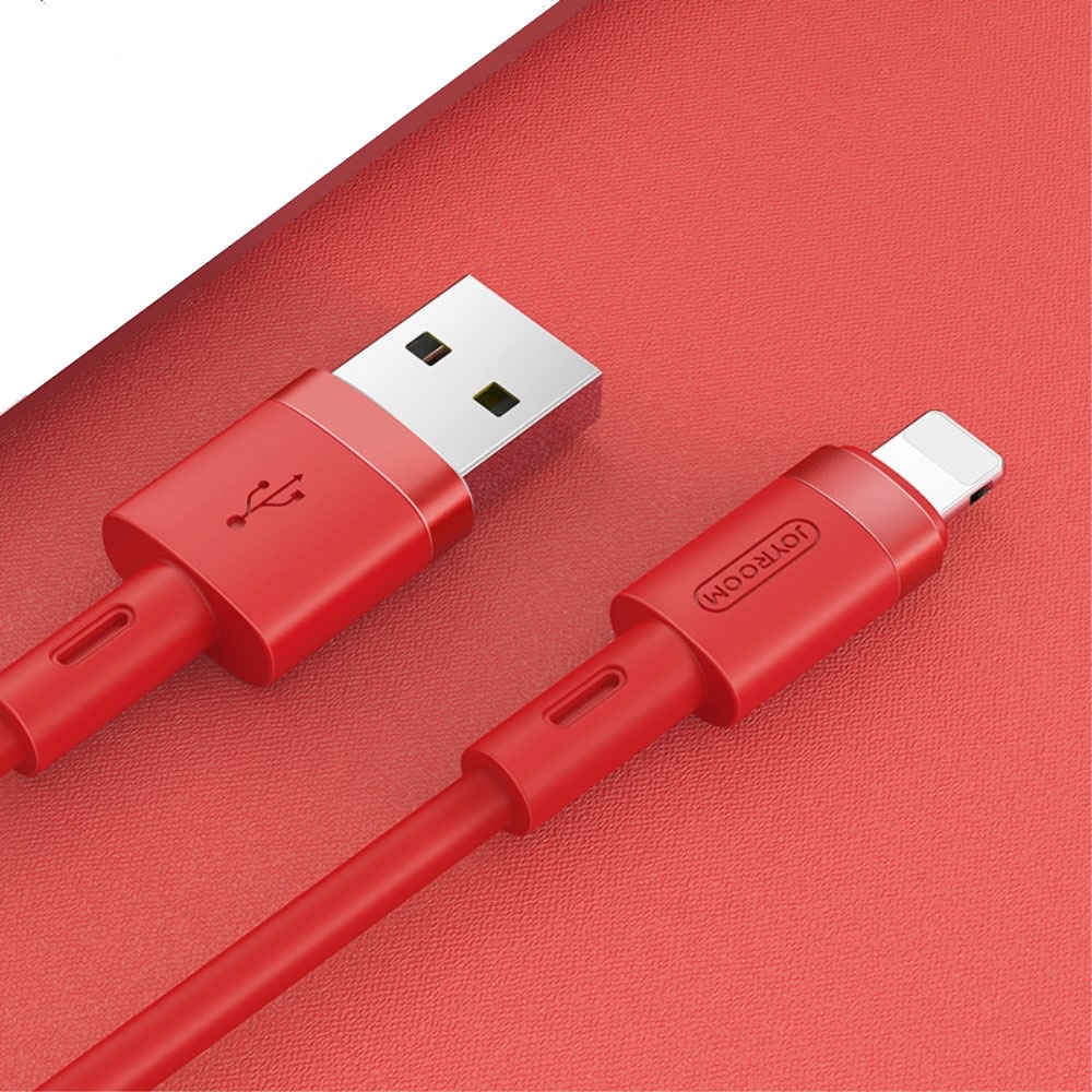 Image of Joyroom - (1.2m) 2.4A Lightning auf USB A Kevlar® Schnellladekabel Datenkabel Silikon - Rot bei Apfelkiste.ch