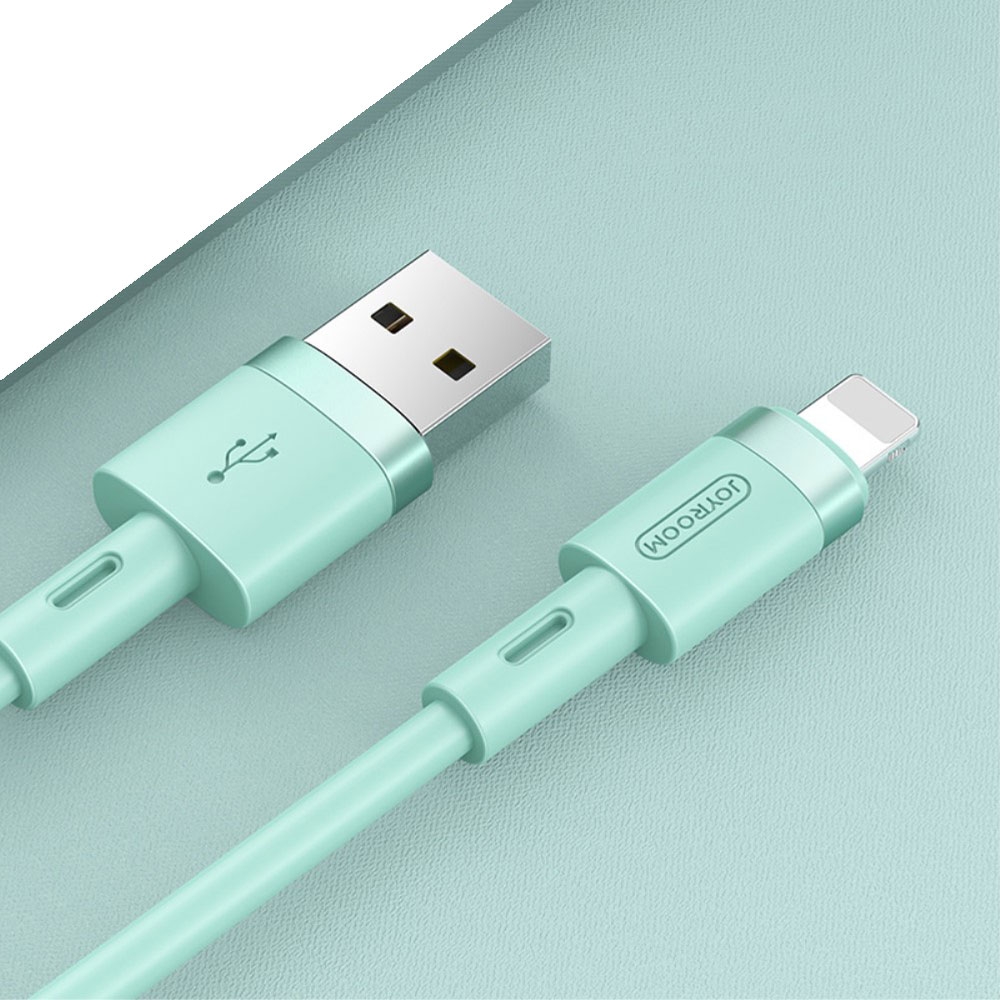 Image of Joyroom - (1.2m) 2.4A Lightning auf USB A Kevlar® Schnellladekabel Datenkabel Silikon - Türkis bei Apfelkiste.ch
