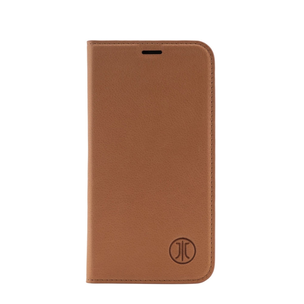 Image of JT Berlin - iPhone 12 Mini Echtleder Bookcase Hülle Tegel (10659) - Braun (Cognac) bei Apfelkiste.ch