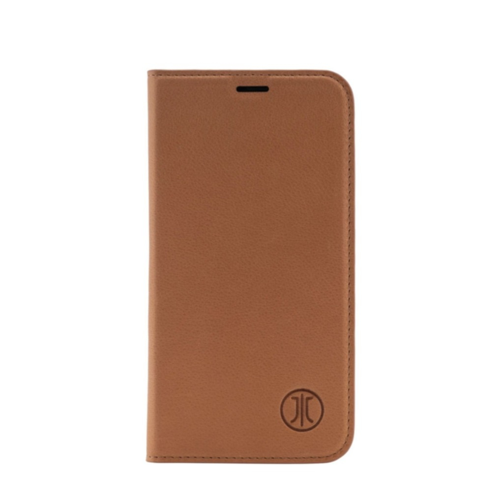 Image of JT Berlin - iPhone 13 Mini Echtleder Bookcase Hülle Tegel (10751) - Braun (Cognac) bei Apfelkiste.ch