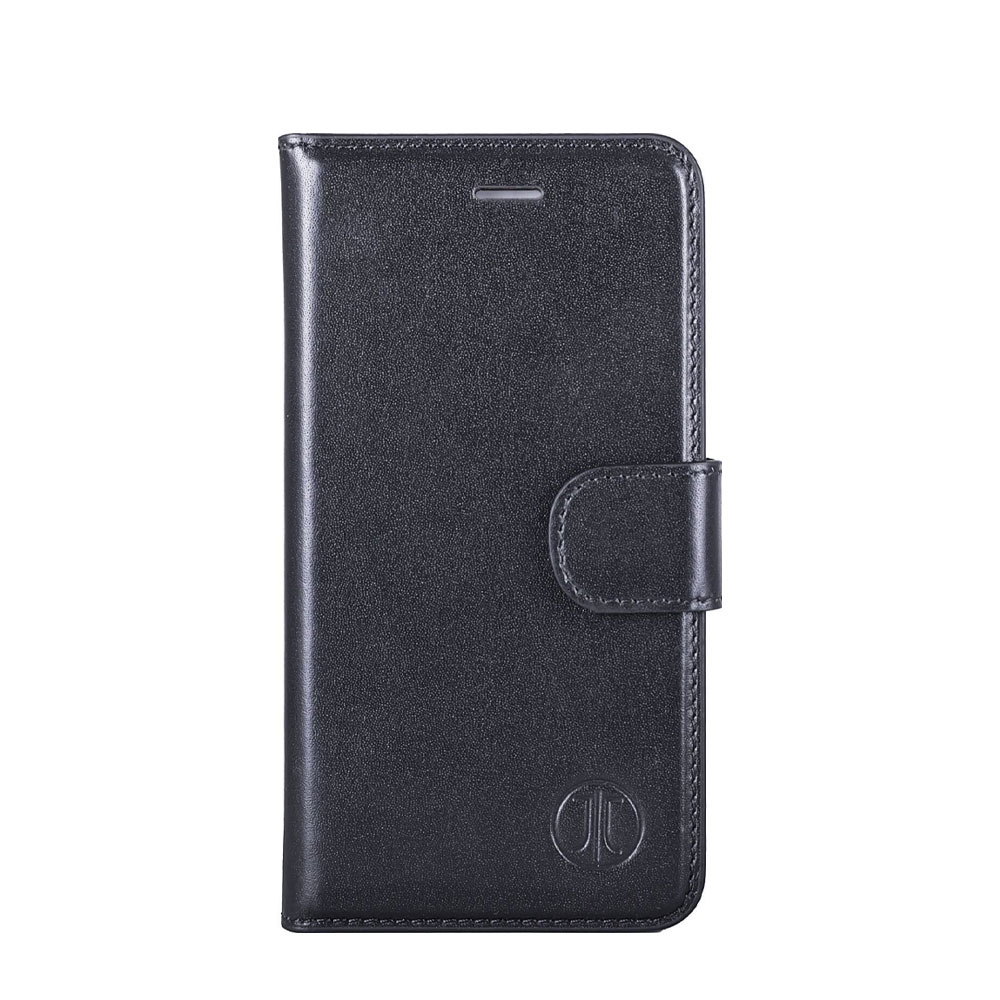 Image of JT Berlin - iPhone SE (2022/2020) / 8 / 7 Echtleder Bookcase Hülle Kreuzberg (10227) - Schwarz bei Apfelkiste.ch