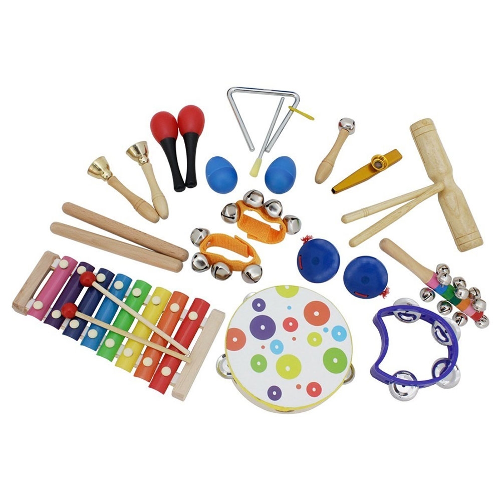 8-Teile Percussion Kinder Spielzeug Set Musik Musikinstrumente Instrument bunt 
