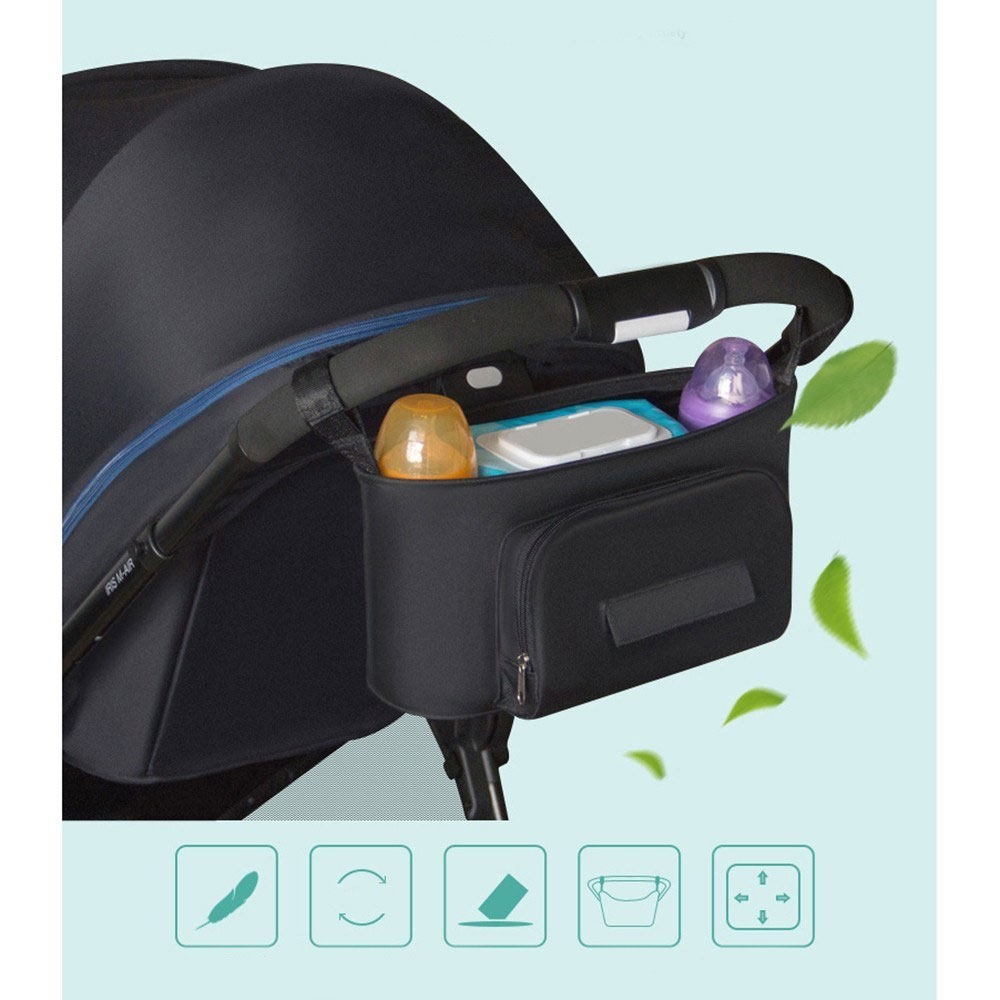 Produktbild von Kinderwagen Organizer Wasserdicht Mit Abnehmbarer Kleiner Tasche Kinderwagen Hän