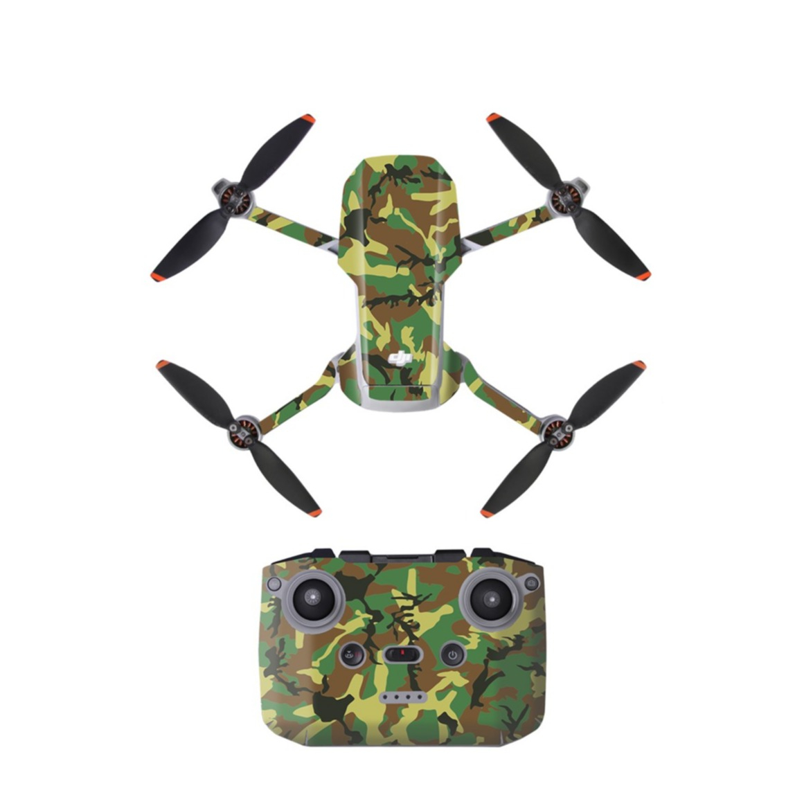 Image of Kratzfester Sticker Cover Aufkleber im Camouflage Look für DJI Mini 2 Drohne - Grün bei Apfelkiste.ch