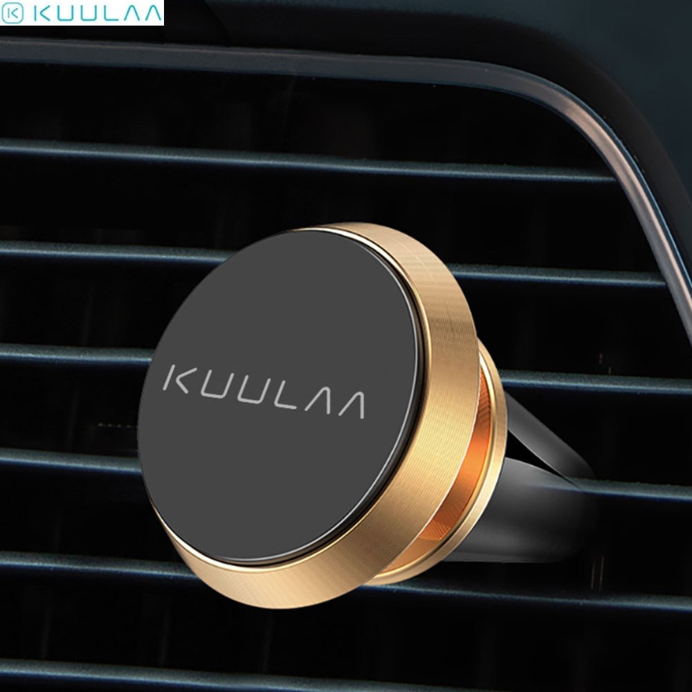 Magnet Auto KFZ Mini Alu Halterung für Lüftungsgitter Air Frame (360 Grad) - Gold