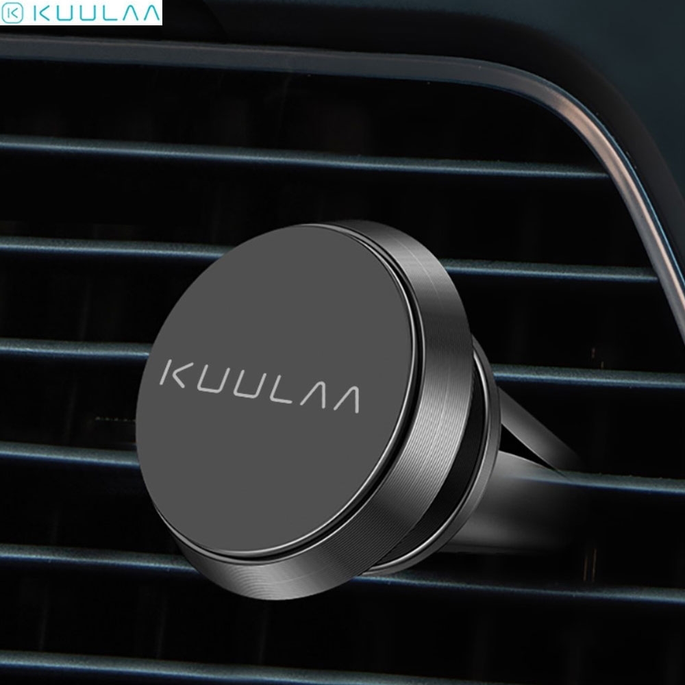 Magnet Auto KFZ Mini Alu Halterung für Lüftungsgitter Air Frame (360 Grad) - Schwarz