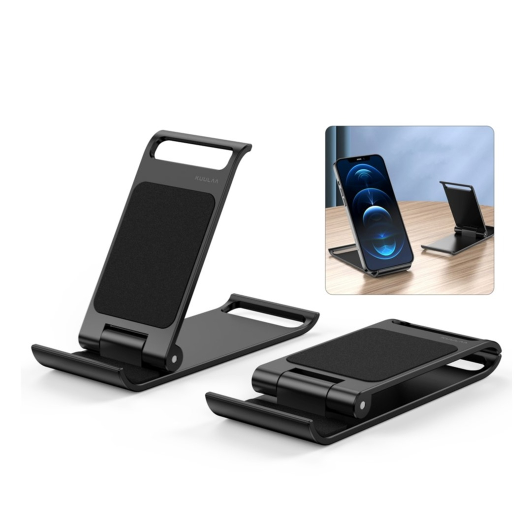 Image of KUULAA - Universal Smartphone Halterung Verstellbarer Handy Ständer - Schwarz bei Apfelkiste.ch
