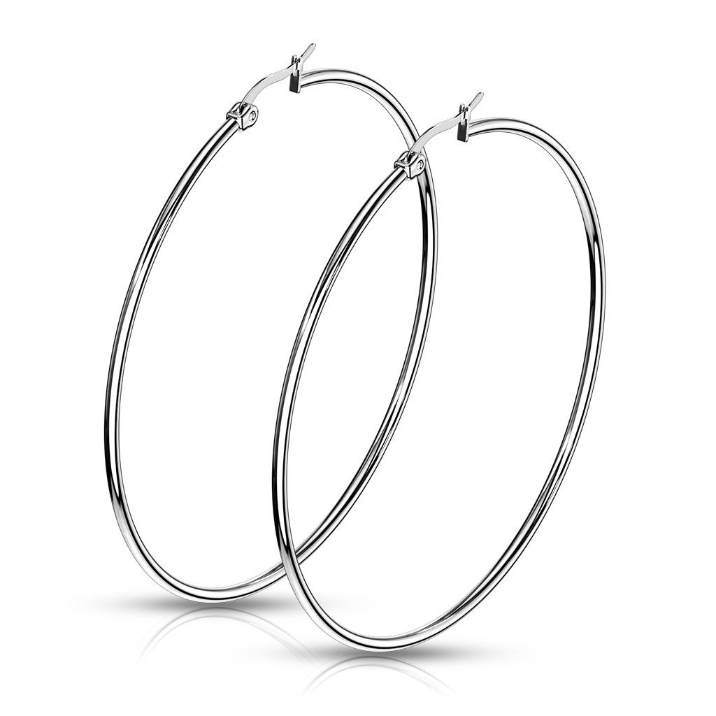 Image of Edelstahl Damen Ohrringe Kreolen - Silber bei Apfelkiste.ch