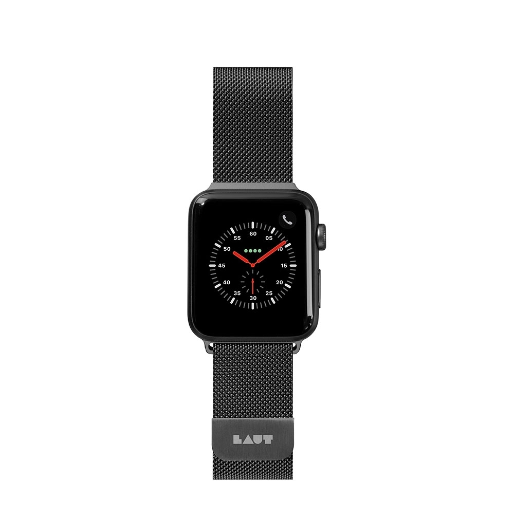 Image of Laut - Steel Loop Apple Watch (41/40/38 mm) Edelstahl Magnet Milanaise Armband Gelenkumfang: 165-260mm (LT-AWS-ST-BK) - Schwarz bei Apfelkiste.ch