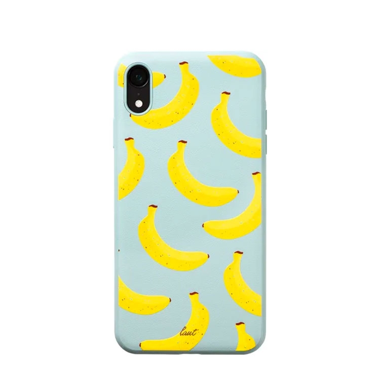 Image of Laut - iPhone Xr Hybrid Leder Hülle mit Fruchtgeschmack Banane (LAUT_IP18-M_TF_BN) - Türkis / Gelb bei Apfelkiste.ch