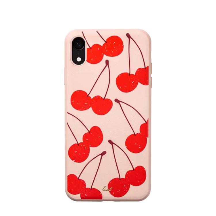 Image of Laut - iPhone Xr Hybrid Leder Hülle mit Fruchtgeschmack Kirsche (LAUT_IP18-M_TF_CH) - Rosa / Rot bei Apfelkiste.ch