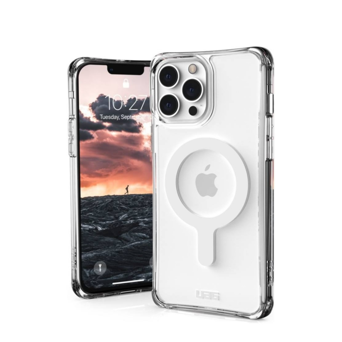 Image of UAG Urban Armor Gear - iPhone 13 Pro Max MagSafe Hybrid Schutzhülle Plyo (113162184343) - Weiss / Transparent (Ice) bei Apfelkiste.ch
