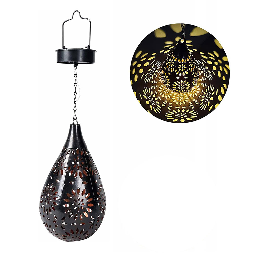 Image of LED Solar Lampe Outdoor Messing Laterne Gartenleuchte (22x13cm) - Warmweiss bei Apfelkiste.ch