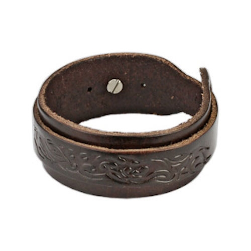 Image of Echt Leder Herren Armband Tribal - Dunkelbraun bei Apfelkiste.ch