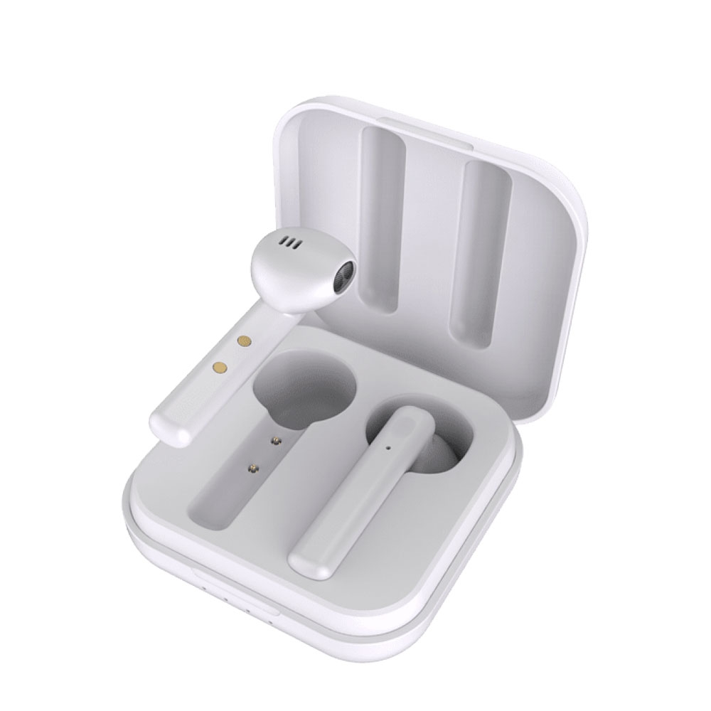 Image of Ledwood - Kabellose Mini Bluetooth 5.0 + ERD In-Ear Sport Kopfhörer Headset (M1011-TWS-WHI) + Lade Case (300mAh) - Weiss bei Apfelkiste.ch