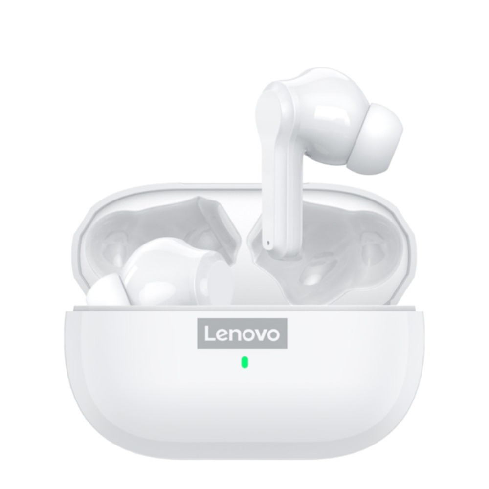 Image of Lenovo - LivePods LP1S Kabellose TWS Bluetooth 5.0 In-Ear Kopfhörer Headset + Lade Case (250mAh) V2 - Weiss bei Apfelkiste.ch