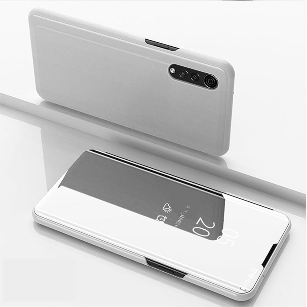 Image of LG Velvet / Velvet 5G Clear View Standing Cover Hülle - Silber bei Apfelkiste.ch