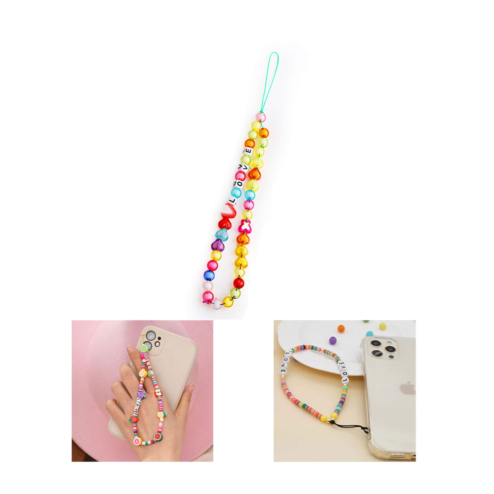 Image of Universal Handy Kette Phone Charms Schmuck Anhänger Handgelenkschlaufe - Love 1 bei Apfelkiste.ch