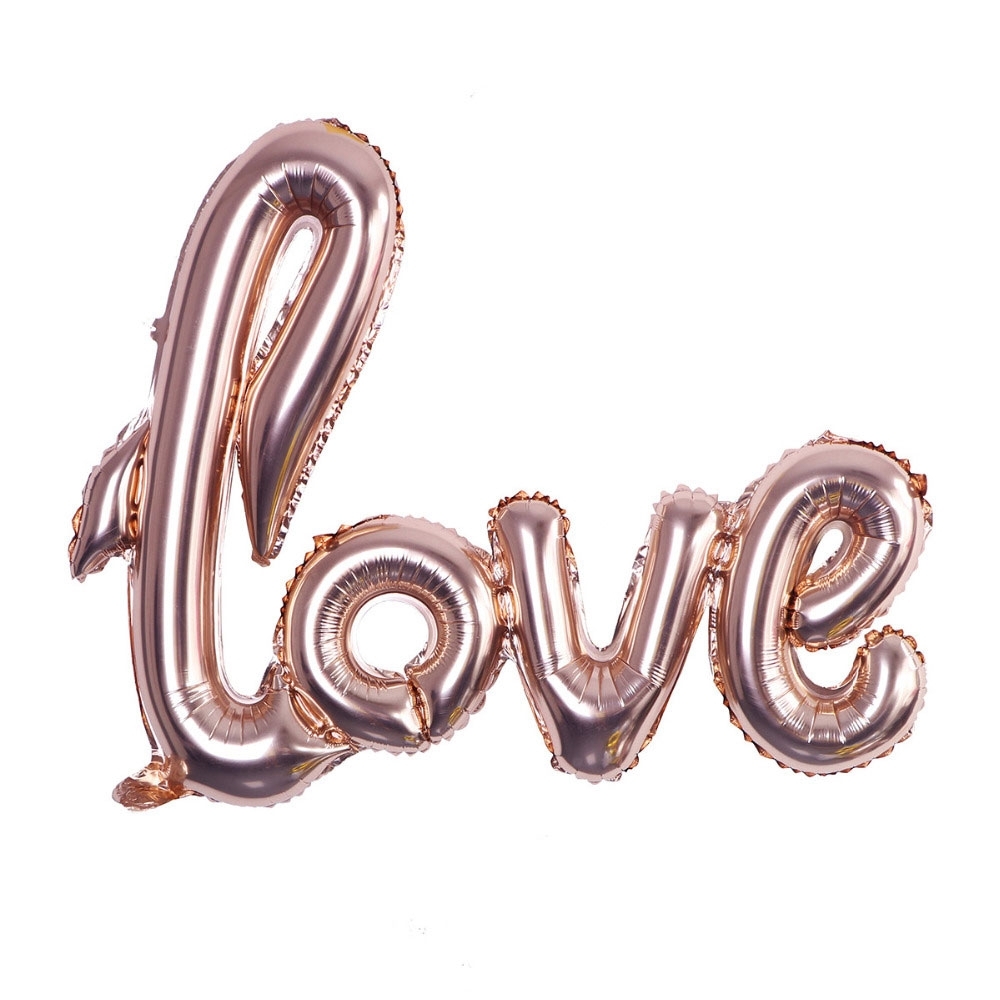 Image of (73x43cm) Love Buchstaben Ballon Folien Luftballon - Roségold bei Apfelkiste.ch