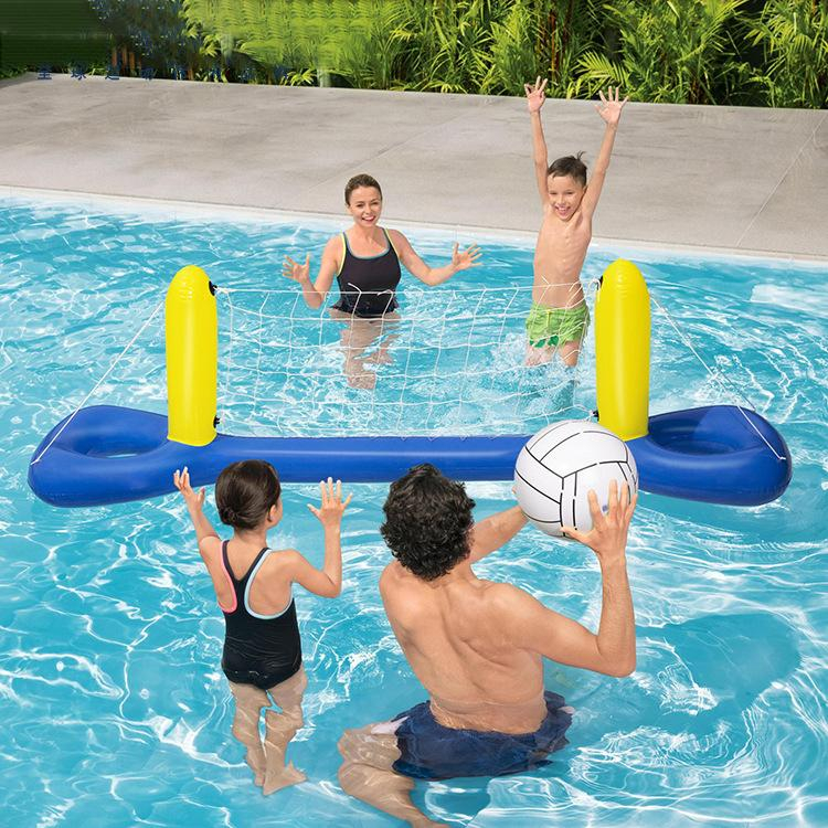 Pool Volleyballnetz 450x90cm - Tragbares Wasserspiel Netz Für Schwimmbad