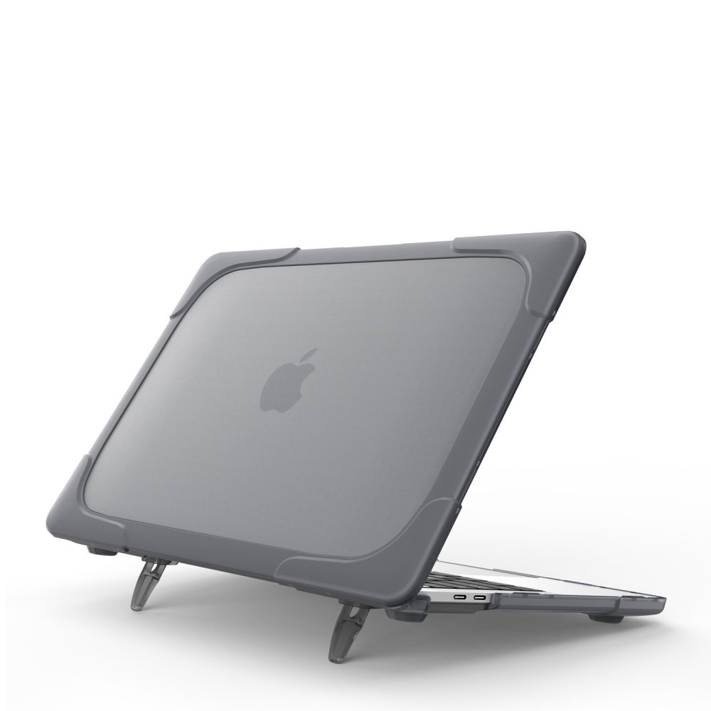 Image of MacBook Pro 13" (2016-2019) Hard Case Hülle Dual Schutzabdeckung mit Standfuss - Grau bei Apfelkiste.ch