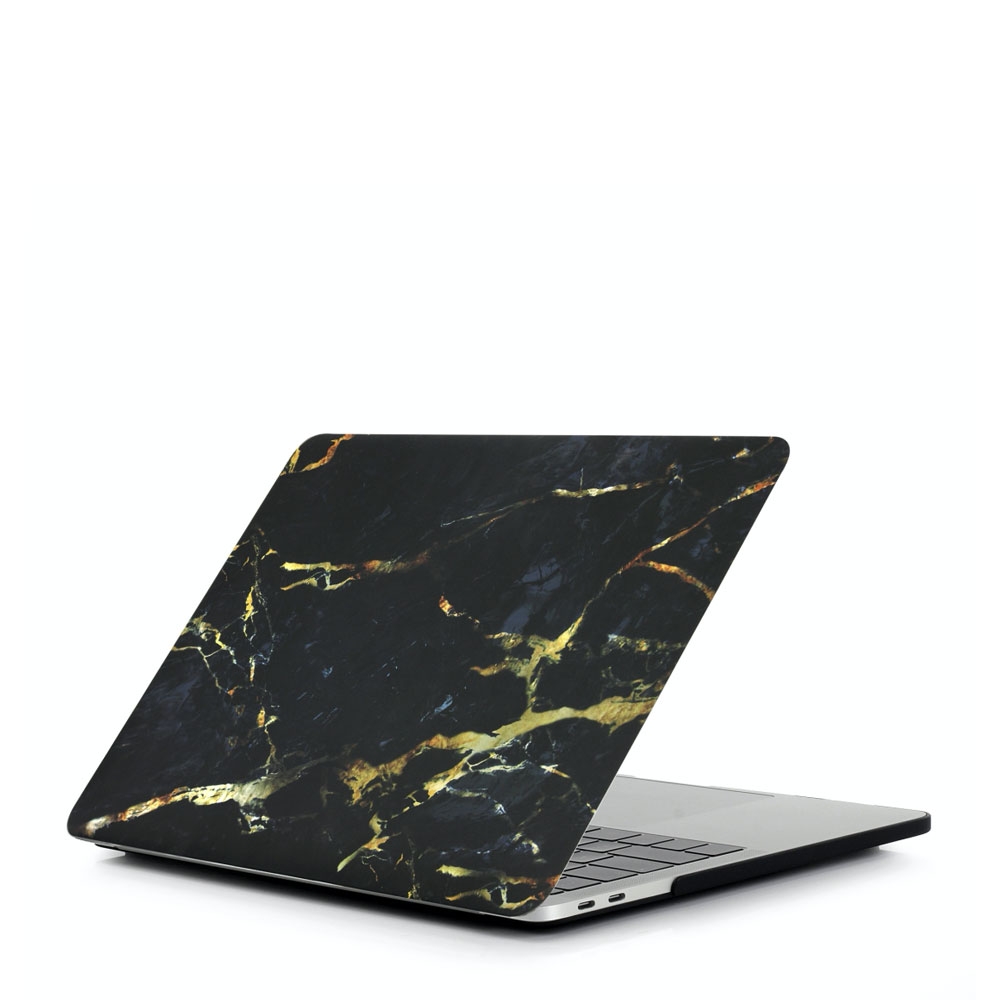 Image of MacBook Pro 16" (2019) Hard Case Hülle Dual Schutzabdeckung Marmor Optik - Schwarz / Gold bei Apfelkiste.ch